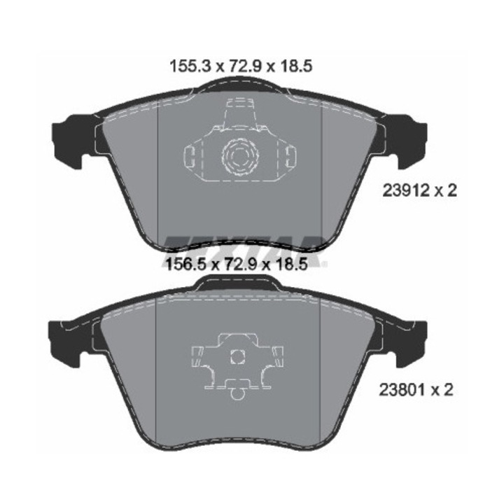 Комплект накладки, дискова спирачка 0950006527 Ford Focus 2 Ford Australia Focus Mazda 3 Saab 9-3/9-3X Volvo C30/C70 2/S40 2