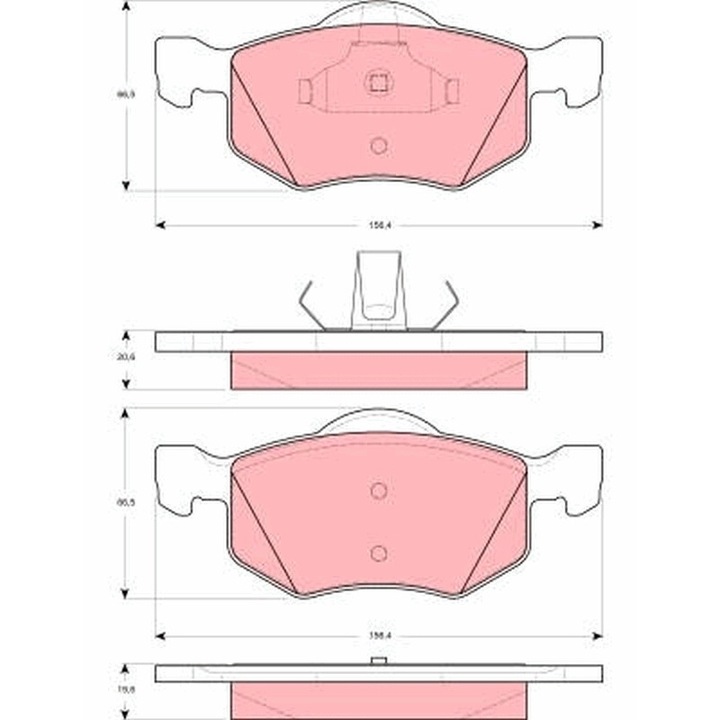 Fékbetét készlet, Tárcsafék Gdb1497 Ford Maverick Ford Australia Escape Ford Usa Escape Mazda Tribute