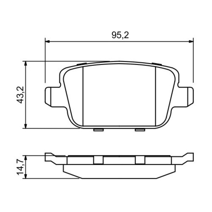 Fékbetét készlet, tárcsafék 0986494247 Ford Focus 2/Galaxy 2/Galaxy Mk 2/Kuga 1/Mondeo 4/Mondeo 5/S-Max Volvo S80 2