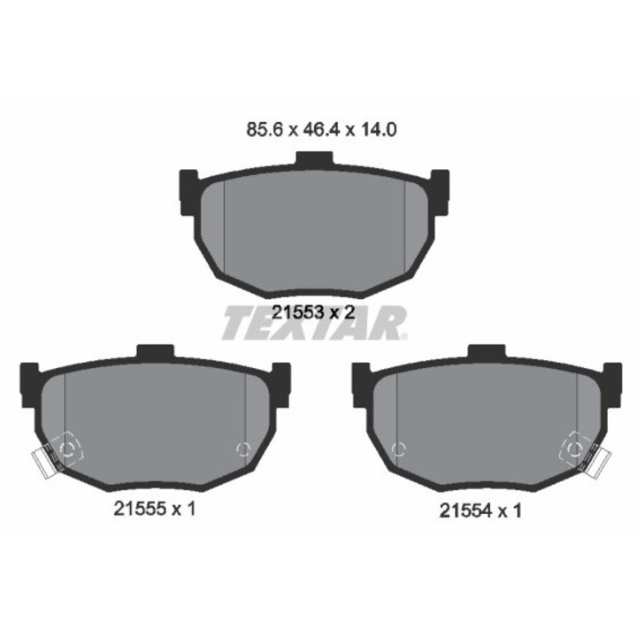 Fékbetét készlet, Tárcsafék 2155301 Ford Australia Corsair Hyundai Coupe 1/Coupe 2/Elantra 3/Elantra 4/Lantra 1/Tiburon