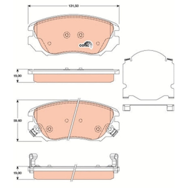 Fékbetét készlet, tárcsafék Gdb1782 Buick (Sgm) Lacrosse/Regal 2 Chevrolet Camaro/Malibu Chevrolet (Sgm) Malibu