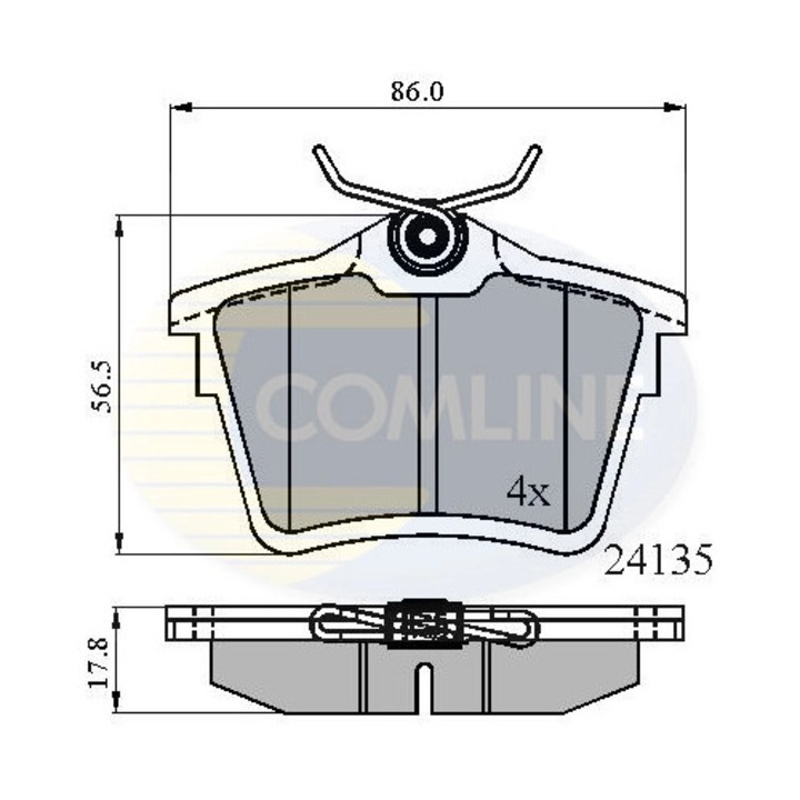 Комплект накладки, дискова спирачка CBP01252 Citroën C5 3 Peugeot 407/607