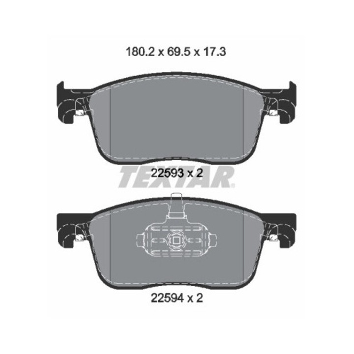 Комплект накладки, дискова спирачка 2259301 Citroën C4 Spacetourer/Jumpy 3/Spacetourer Fiat Scudo/Ulysse Opel Vivaro C