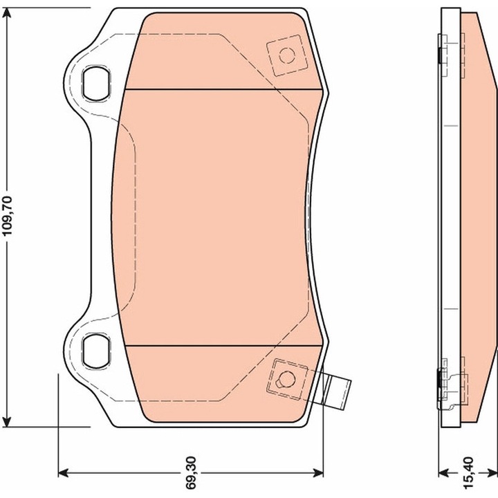 Fékbetét készlet, Tárcsafék Gdb4171 Chevrolet Camaro Chrysler 300C Dodge Charger Fpv Falcon/Falcon Pick-Up