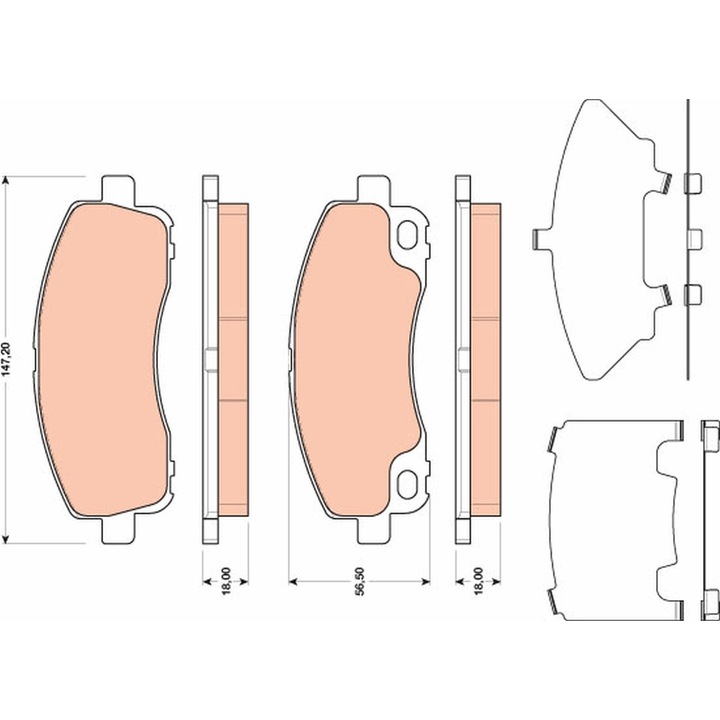 Fékbetét készlet, tárcsafék Gdb3487 Mitsubishi Cantervii