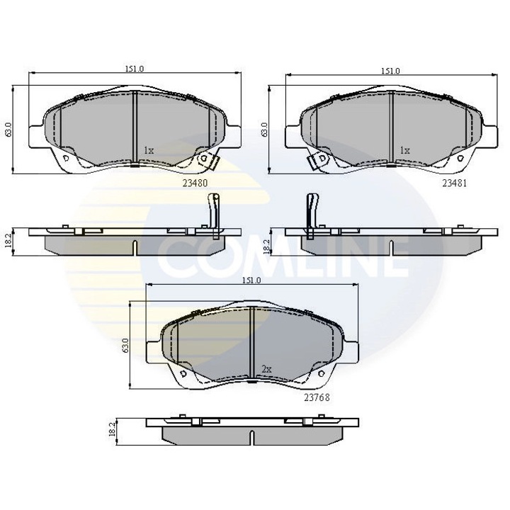 Комплект накладки, дискови спирачки CBP31140 Toyota Avensis