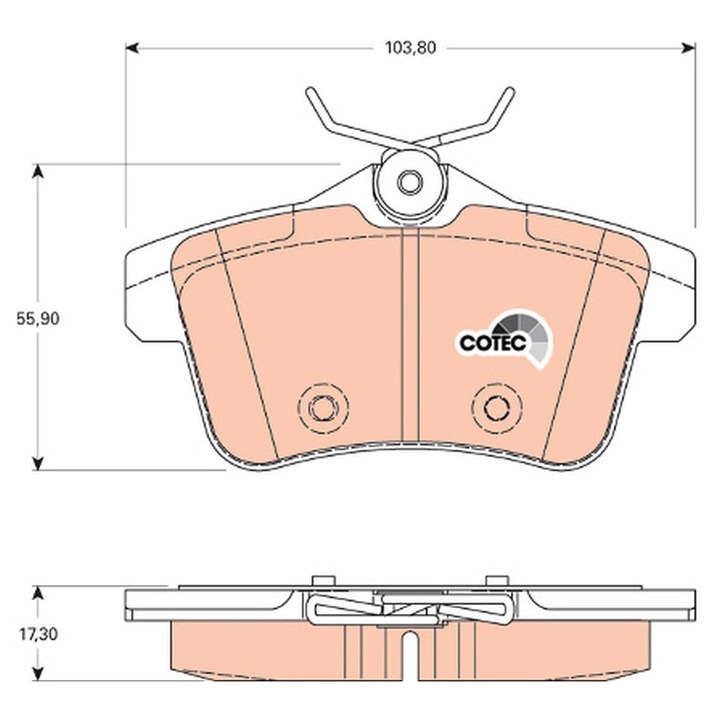 Fékbetét készlet, tárcsafék Gdb1828 Citroën C4 2/C4 3/Ds4/Ds5 Ds Ds 4 / Ds 4 Crossback/Ds 5 Ds (Capsa) Ds 5/Ds 5 Ls