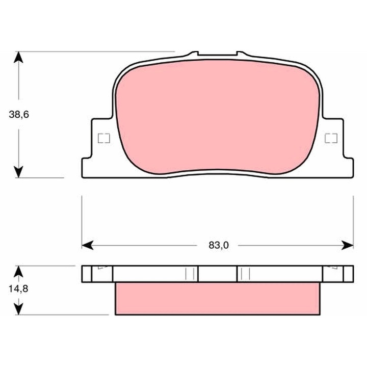 Fékbetét készlet, Tárcsafék Gdb3278 Byd F3/F3R/G3/G3R Geely Vision Gleagle Gc7/Vision Lexus Es Lifan 620 Toyota Caldina