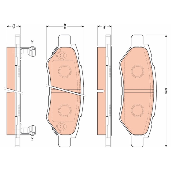 Fékbetét készlet, Tárcsafék Gdb4602 Cadillac Cts Chevrolet Camaro