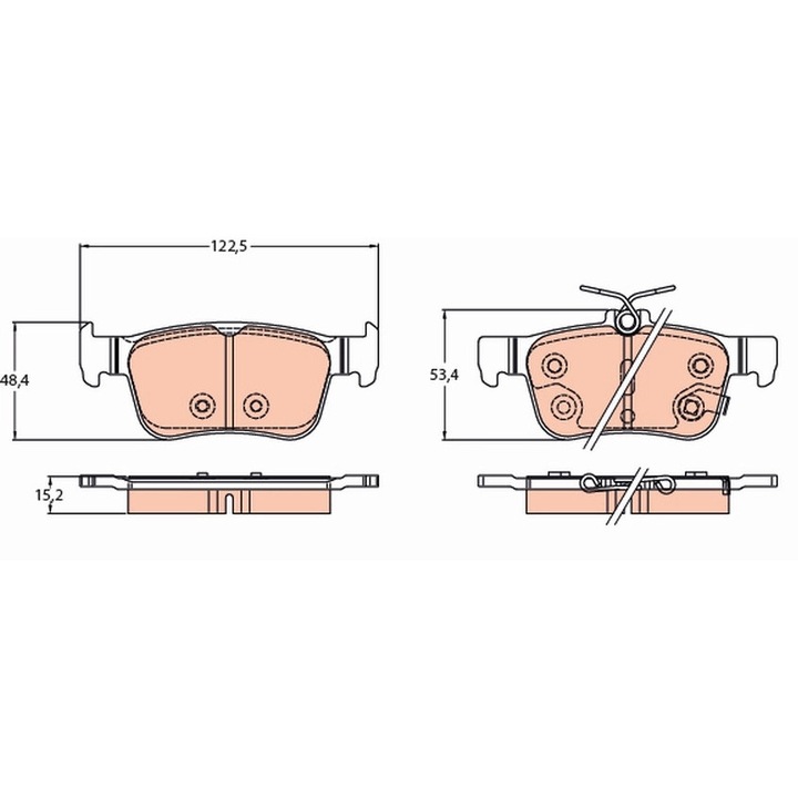 Fékbetét készlet, tárcsafék Gdb2223 Honda Civic 10