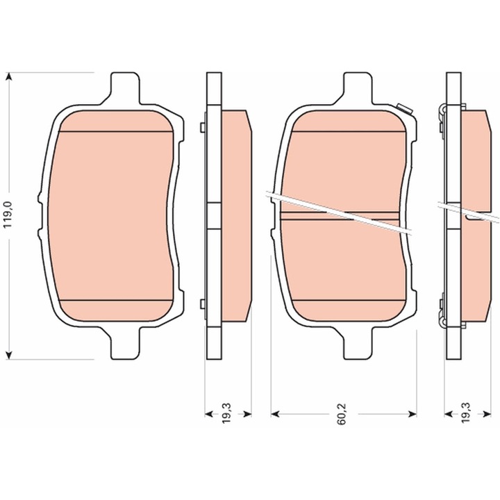 Fékbetét készlet, Tárcsafék Gdb1755 Chevrolet Cobalt/Hhr/Malibu Opel Gt Pontiac G6/Solstice