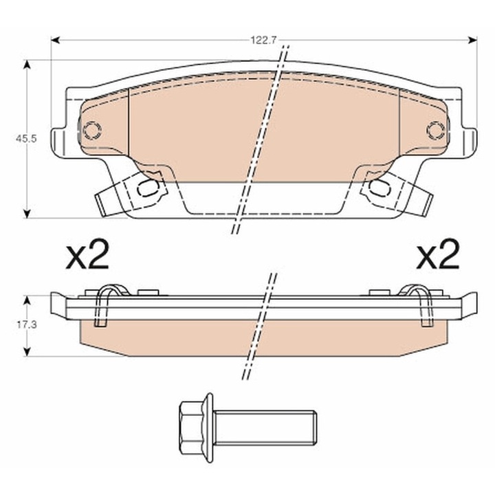 Fékbetét Készlet, Tárcsafék Gdb4452 Cadillac Srx Cadillac (Sgm) Sls