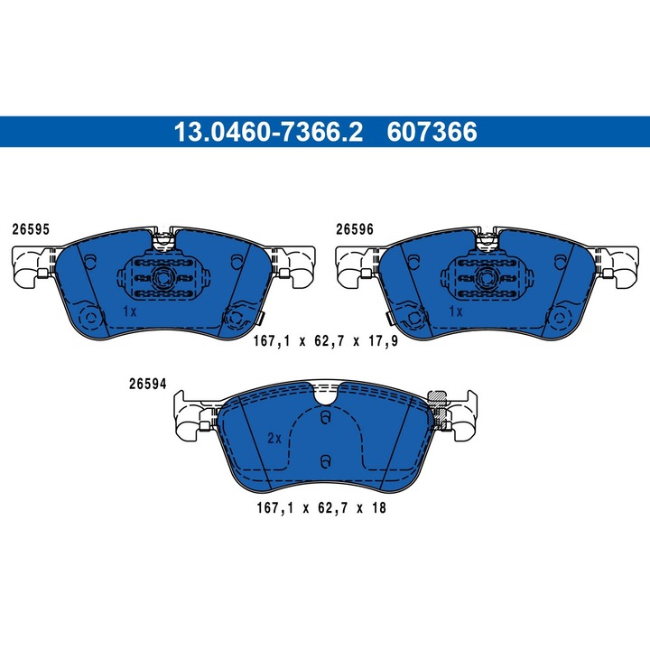 Fékbetét készlet, tárcsafék 13.0460-7366.2 Mercedes-Benz Citan/Eqt/T-Class Nissan Qashqai 3