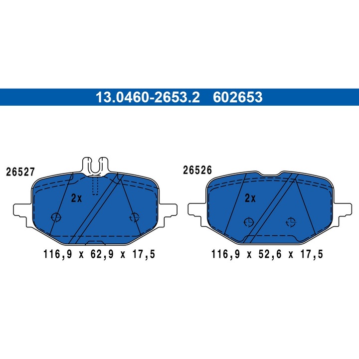 Fékbetét Készlet, Tárcsafék 13.0460-2653.2 Mercedes-Benz C-osztály/C-osztály T-modell
