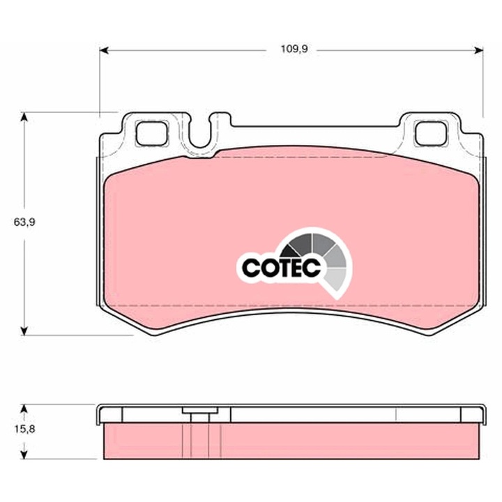 Fékbetét készlet, tárcsafék Gdb1544 Mercedes-Benz Clk/Cls/E-Osztály/E-Osztály T-Modell/S-Osztály/Sl/Slk/Slr