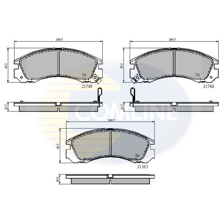 Комплект накладки, дискови спирачки Cbp3234 Citroën C-Crosser/C-Crosser Enterprise Mitsubishi Delica / Space Gear/Eclipse 1/Fto