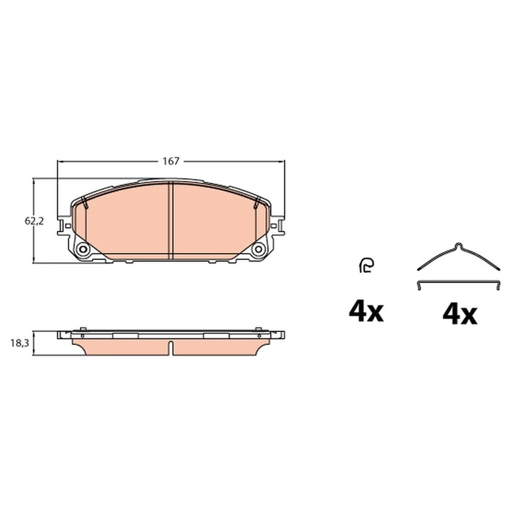 Fékbetét készlet, tárcsafék Gdb2142 Jeep Cherokee