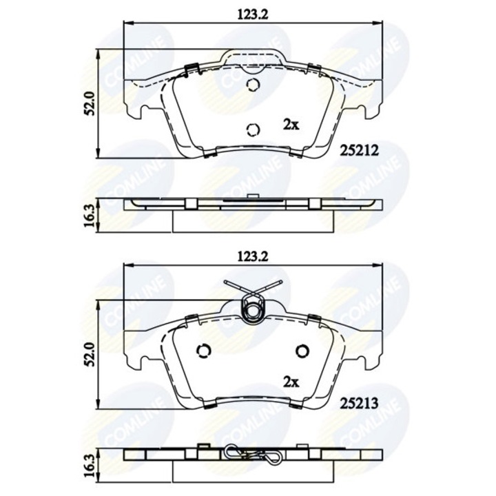 Комплект накладки, дискова спирачка Cbp01629 Ford C-Max/C-Max 2/Focus 3/Kuga 2/Tourneo Connect / Grand Tourneo Connect V408