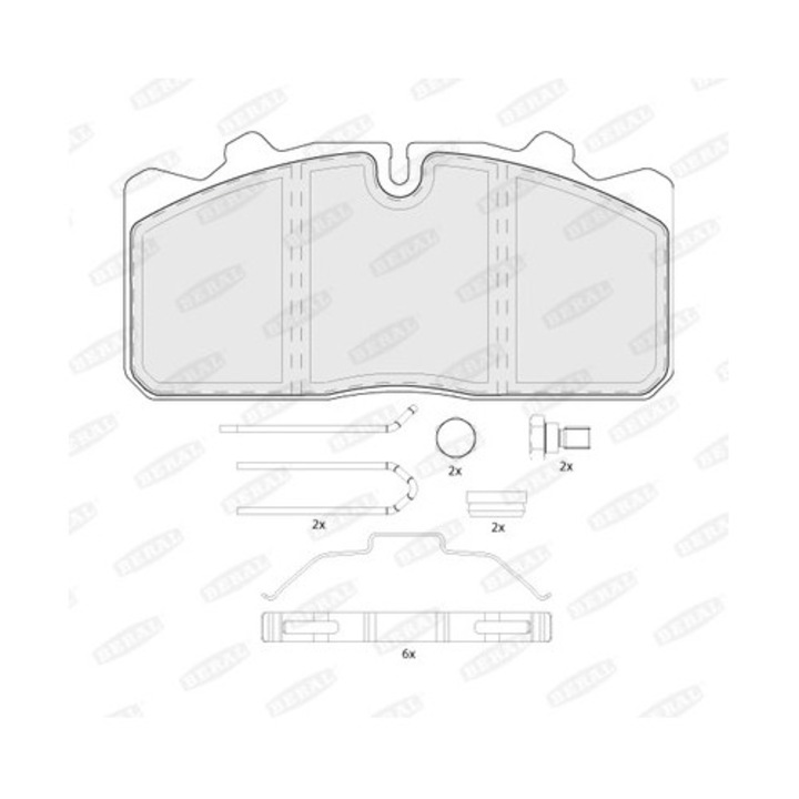 Fékbetét készlet, tárcsafék Bcv29088Tk Daf Cf/Lf 45/Xf/Xf 105/Xf 2/Xg/Xg+ Erf Ect Irisbus Access Bus 1/Access Bus 2