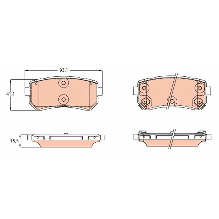 Fékbetét készlet, Tárcsafék Gdb3641 Hyundai Creta/Kona/Sonata 7/Ix20