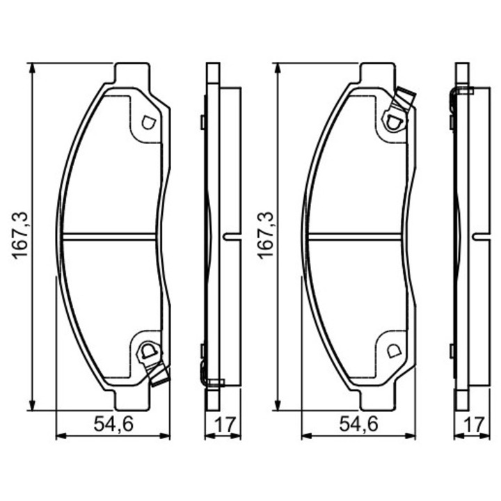 Fékbetét készlet, tárcsafék 0986495159 Chevrolet Colorado/Colorado Cab &/Colorado Crew Cab/Colorado Extended Cab