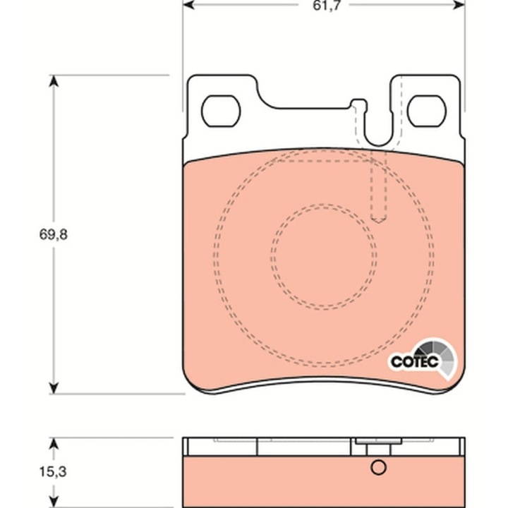 Fékbetét készlet, tárcsafék Gdb1123 Chrysler Crossfire Mercedes-Benz C-osztály/C-osztály T-modell/Clk/E-osztály/S-osztály/Sl/Slk