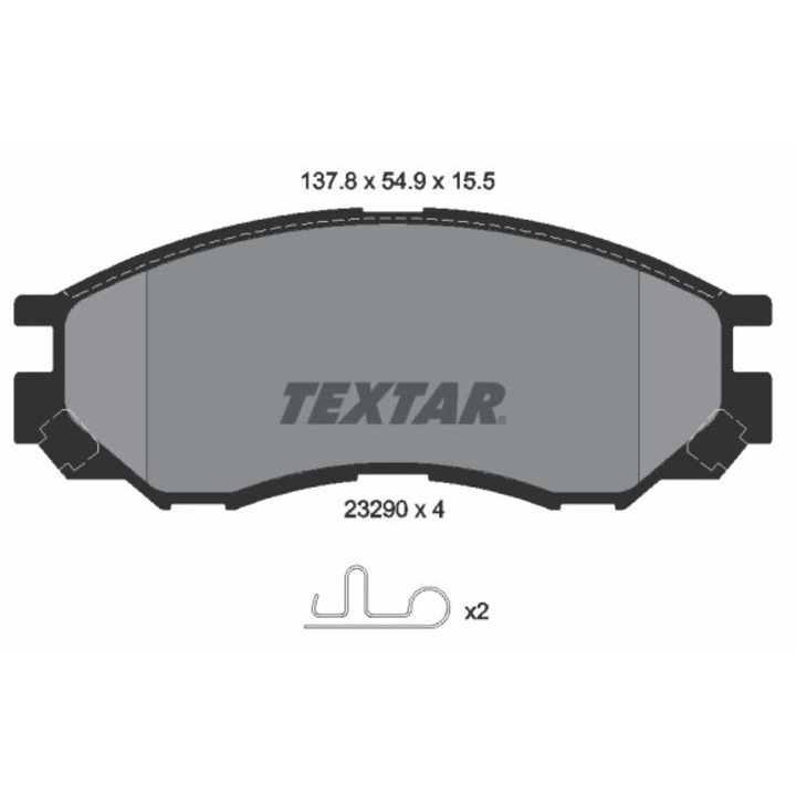 Fékbetét készlet, tárcsafék 2329002 Changfeng Feiyang Pick-Up Fengxing Lingzhi Hafei Saibao 5 Landwind (Jmc) Cv9