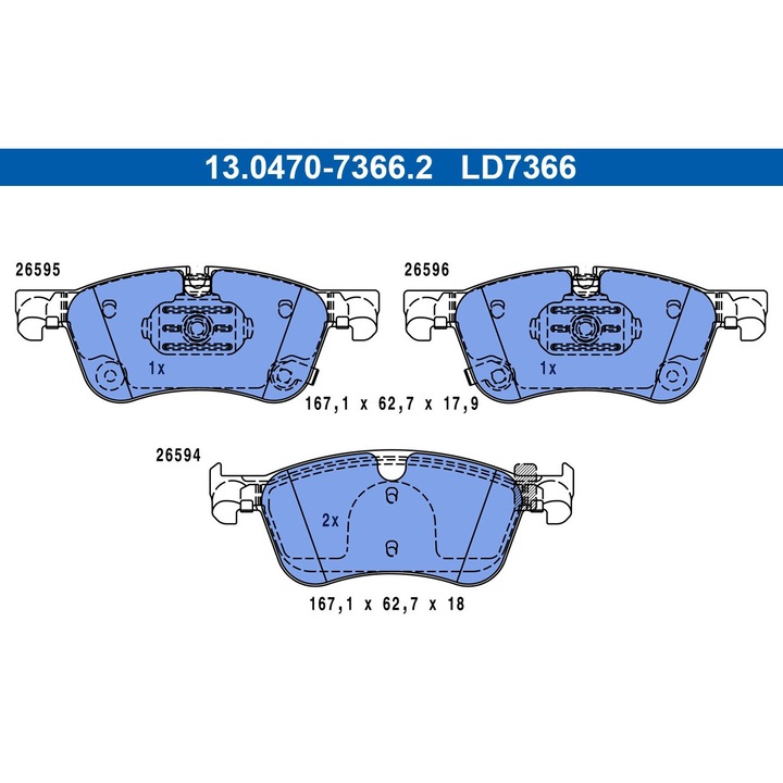 Fékbetét készlet, tárcsafék 13.0470-7366.2 Mercedes-Benz Citan/Eqt/T-Class Nissan Qashqai 3