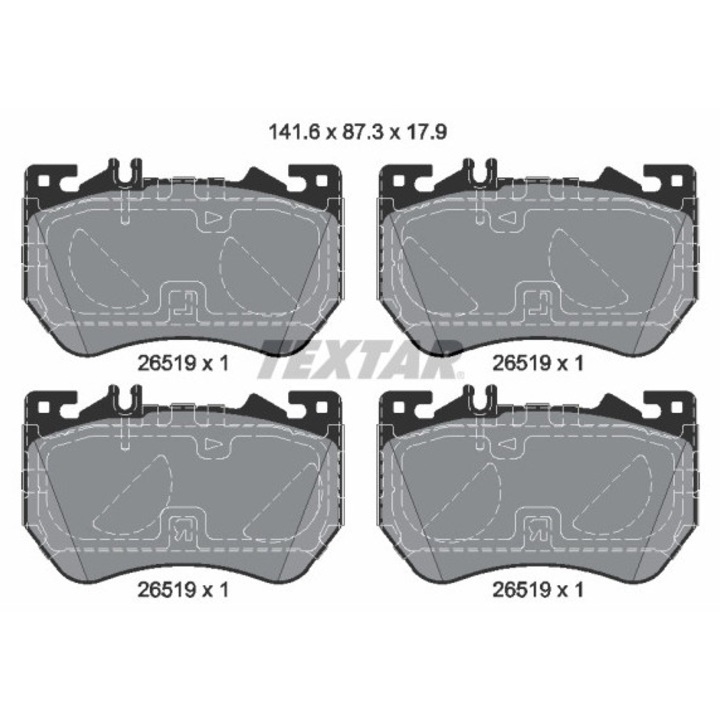 Комплект накладки, дискова спирачка 2651901 Mercedes-Benz C-Class/C-Class All-Terrain/C-Class T-Model/Cle/E-Class T-Model