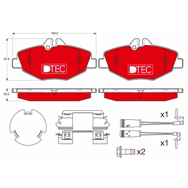Fékbetét Készlet, Tárcsafék Gdb1542Dte Mercedes-Benz E-Osztály/E-Osztály T-Modell