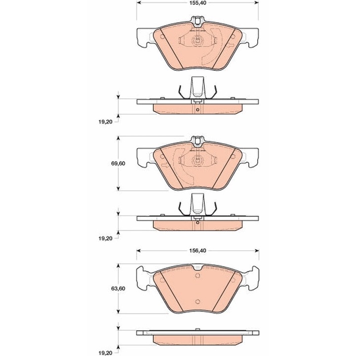 Fékbetét készlet, tárcsafék Gdb1815 Mercedes-Benz E-osztály/E-osztály T-modell/S-osztály