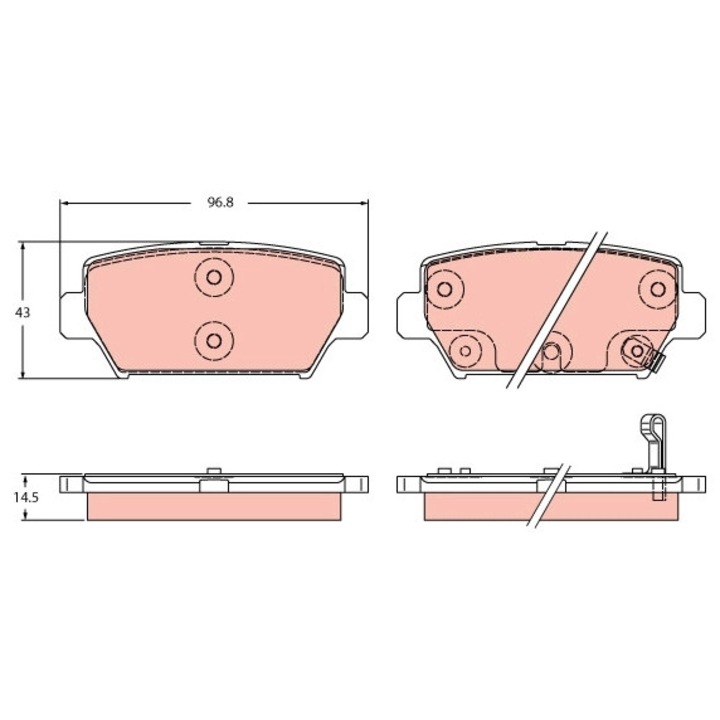 Fékbetét készlet, tárcsafék Gdb2435 Mitsubishi Eclipse