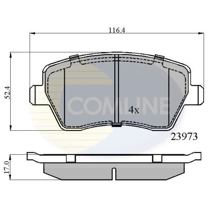 Комплект накладки, дискова спирачка Cbp0984 Dacia Dokker/Duster/Lodgy/Logan/Logan Pick-Up Lada Largus/Vesta/Vesta Sw/Xray