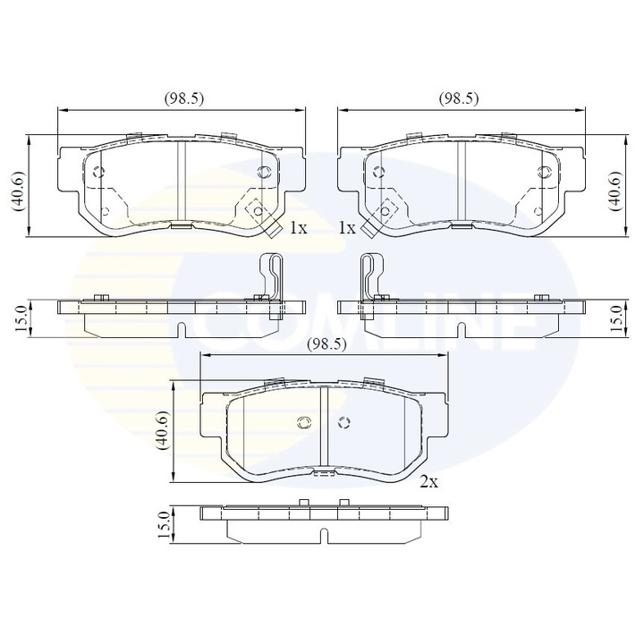 Комплект накладки, дискова спирачка Cbp3935 Hyundai Elantra 3/Elantra 4/Getz/Grandeur/Highway/Matrix/Santa Fé 1/Sonata 4/Trajet