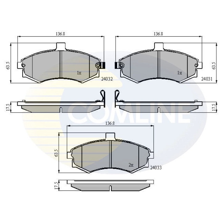 Комплект накладки, дискова спирачка CBP31176 Hyundai Elantra 3/Matrix