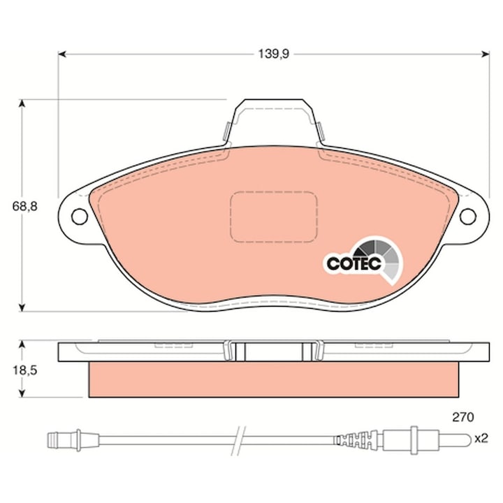 Fékbetét készlet, tárcsafék Gdb1216 Citroën Evasion/Jumpy 1 Fiat Scudo/Ulysse Peugeot 806/Expert