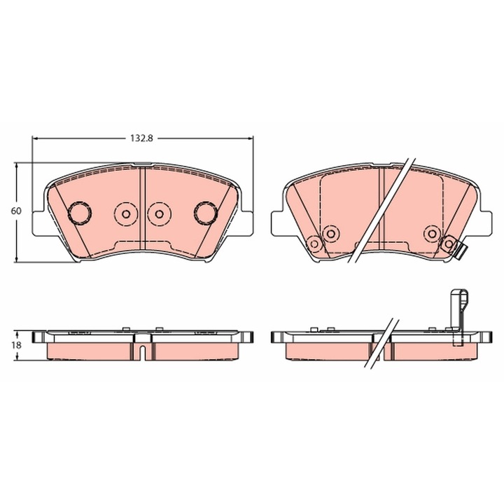 Fékbetét készlet, tárcsafék Gdb3552 Hyundai Elantra 5/Veloster