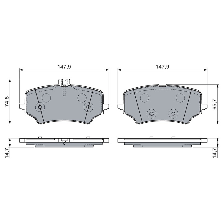 Fékbetét készlet, tárcsafék 0986460167 Mercedes-Benz Eqe/Eqs