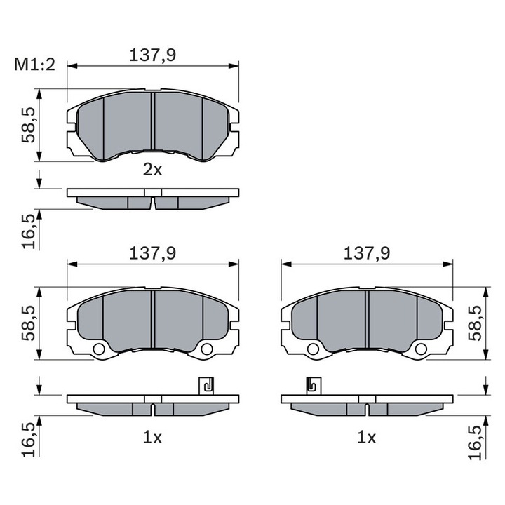 Fékbetét készlet, tárcsafék 0986424760 Opel Frontera B Vauxhall Frontera Mk 2