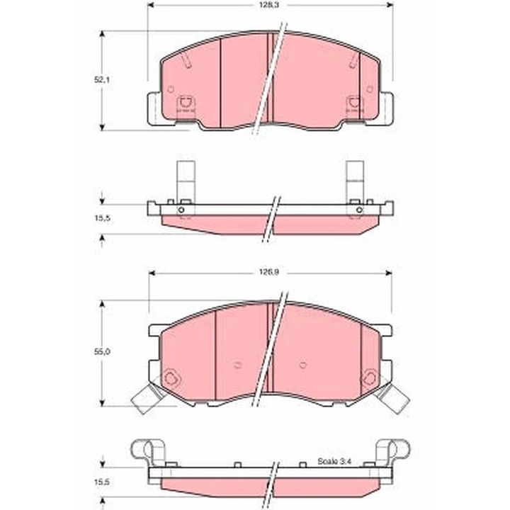 Fékbetét készlet, Tárcsafék Gdb3157 Toyota Estima Emina / Lucida/Kijang/Liteace/Previa 1/Qualis/Tarago/Town Ace/Tuv