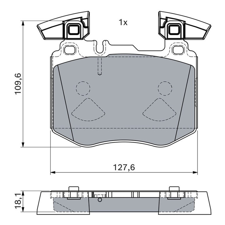 Fékbetét készlet, tárcsafék 0986460102 Mercedes-Benz Glc