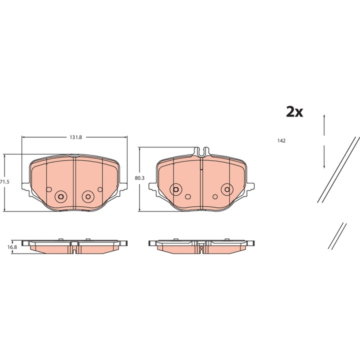 Комплект накладки, дискова спирачка Gdb2470 Mercedes-Benz Glc/S-Class