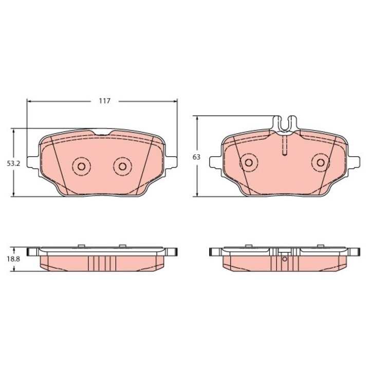 Fékbetét készlet, tárcsafék Gdb2381 Mercedes-Benz Gle