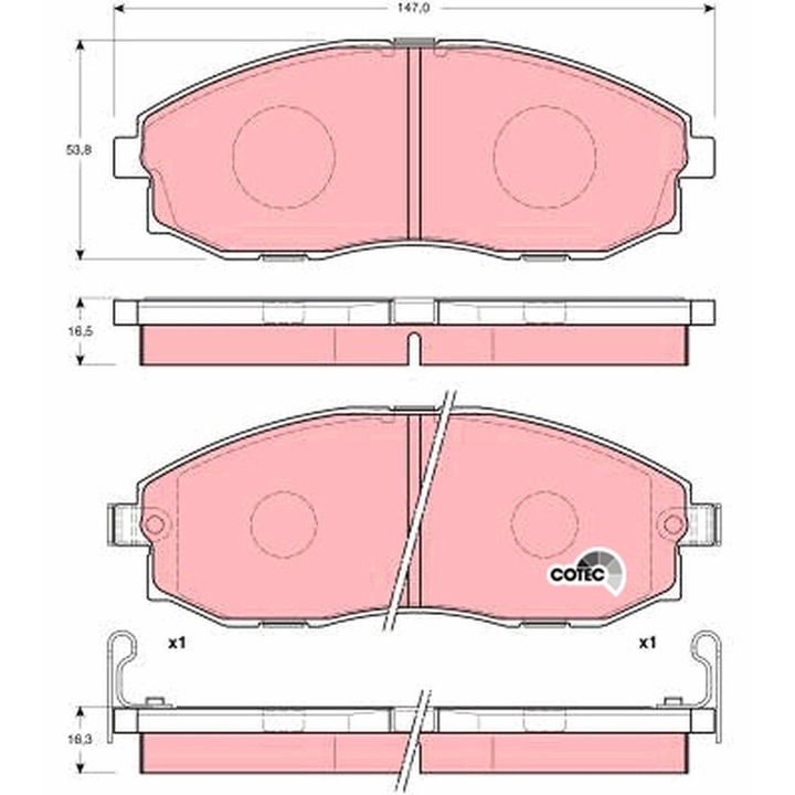 Fékbetét készlet, tárcsafék Gdb3201 Hyundai H-1/H-1 / Starex/H100/Porter Jac Refine M5 1