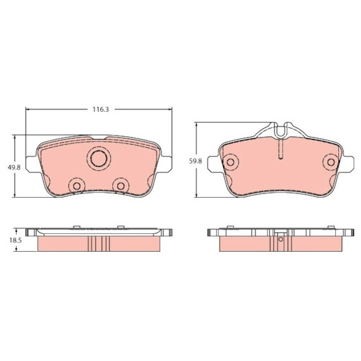 Fékbetét készlet, tárcsafék Gdb2391 Mercedes-Benz Gl-Class/Gle/Gls/M-Class