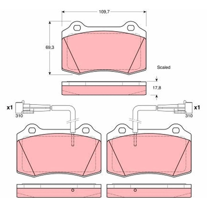 Fékbetét készlet, tárcsafék Gdb1392 Alfa Romeo Gtv/Spider Fiat Coupe