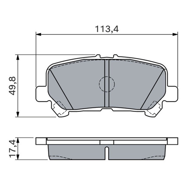 Fékbetét készlet, tárcsafék 0986460158 Toyota Hiace 6