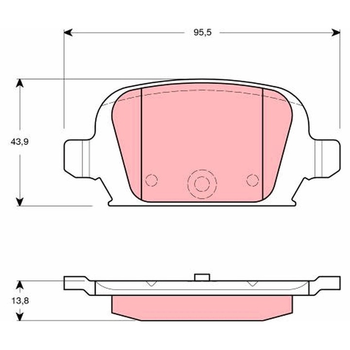 Fékbetét készlet, tárcsafék Gdb1412 Holden Barina/Tigra Opel Corsa C/Tigra Twintop Vauxhall Corsa Mk 2/Tigra Twintop