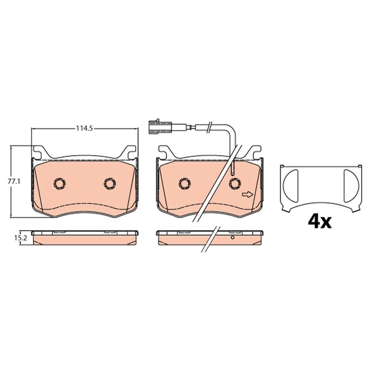 Fékbetét készlet, Tárcsafék Gdb2205 Alfa Romeo Giulia