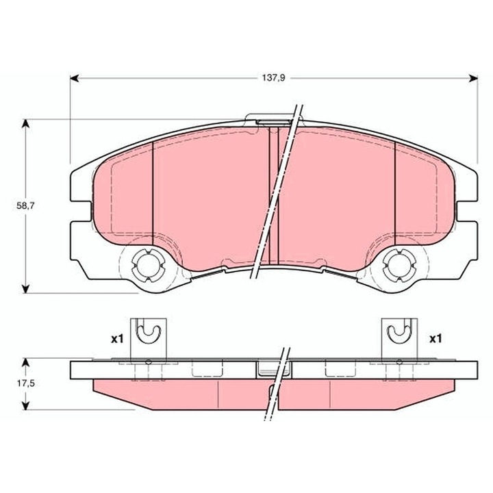 Fékbetét készlet, Tárcsafék Gdb1436 Holden Frontera Opel Frontera B Vauxhall Frontera Mk 2